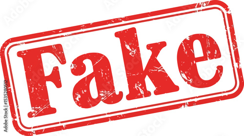 Red Grunge Fake Stamp  Authenticity, Deception, and Counterfeit Goods