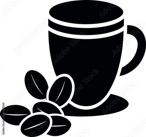 Coffee Cup and Beans Icon