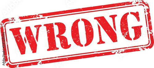 Red Wrong Stamp Graphic High-Resolution Download for Design Projects