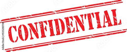 Red Confidential Stamp High-Resolution Graphic for Documents and Designs
