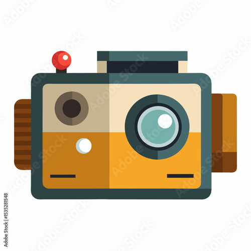 digital camera on white background