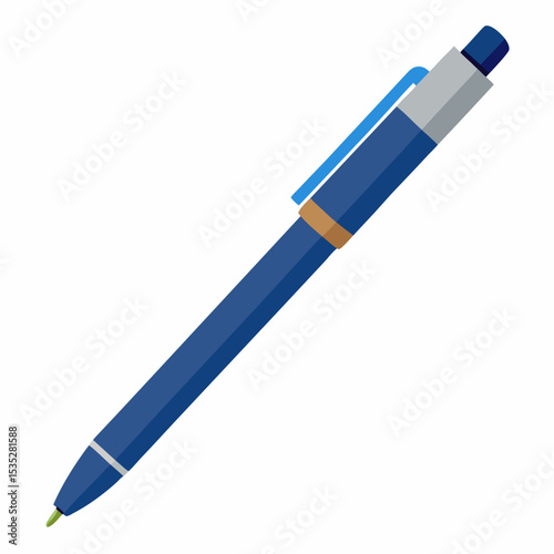 blue pen isolated on white