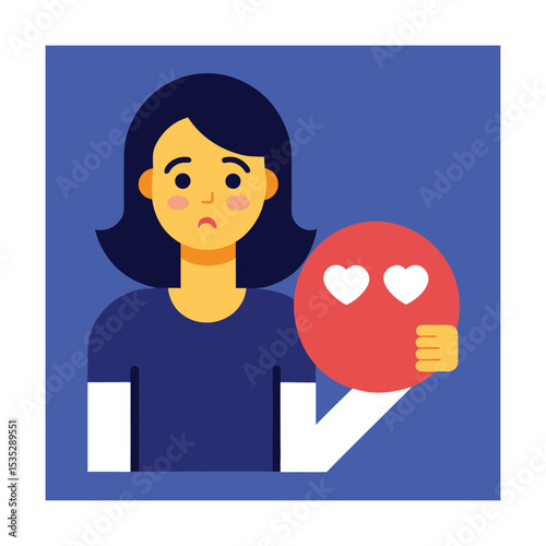 Facebook Reaction Icon Held in Madrid Spain