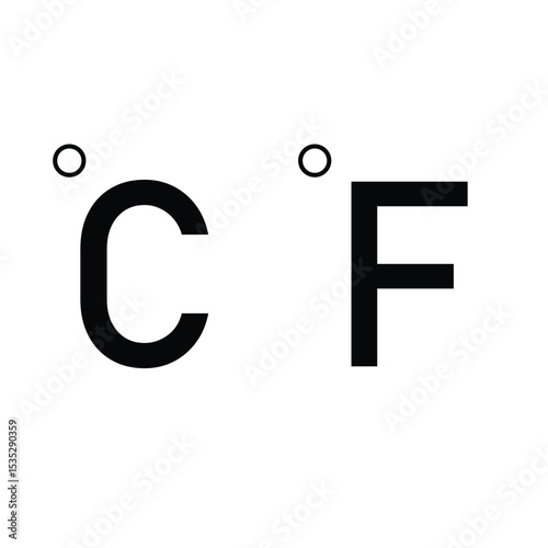 Fahrenheit symbol editable outline icon, weather icon on white background. Vector Illustration . EPS 10 . 