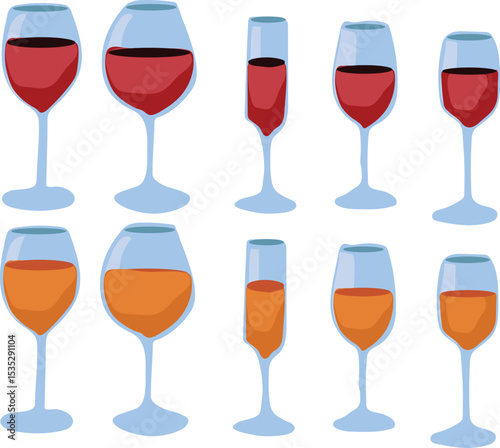 set of wine glasses