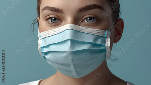 Wallpaper Mural High-quality 3D render of various colorful virus particles floating on a light blue background.  Torontodigital.ca