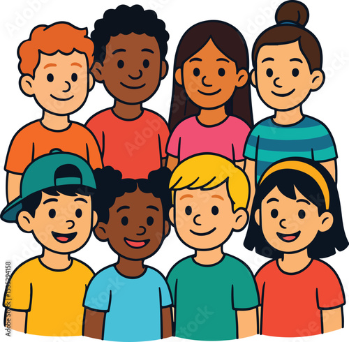 Diverse Children's Portrait