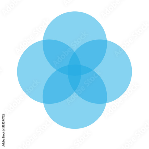 Venn diagram for three partially intersecting sets . Vector Illustration . EPS 20 . 