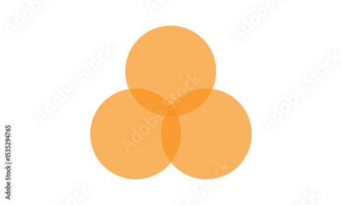 Venn diagram for three partially intersecting sets . Vector Illustration . EPS 20 . 