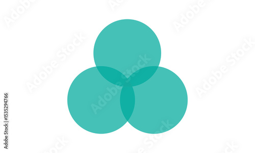 Venn diagram for three partially intersecting sets . Vector Illustration . EPS 20 . 