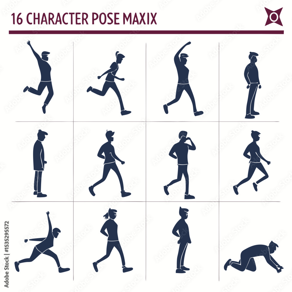 Naklejka premium silhouettes of people running