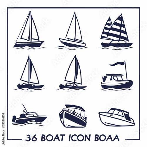 set of sailing boats