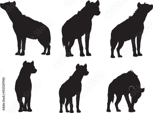Hyena silhouette vector illustration