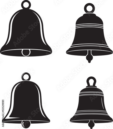 Bells silhouette vector illustration