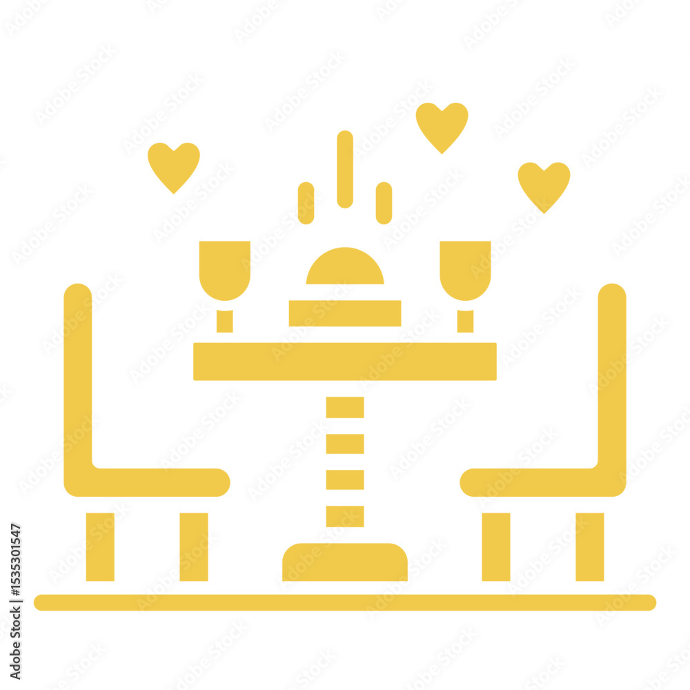 Fototapeta premium Wedding Dinner Icon