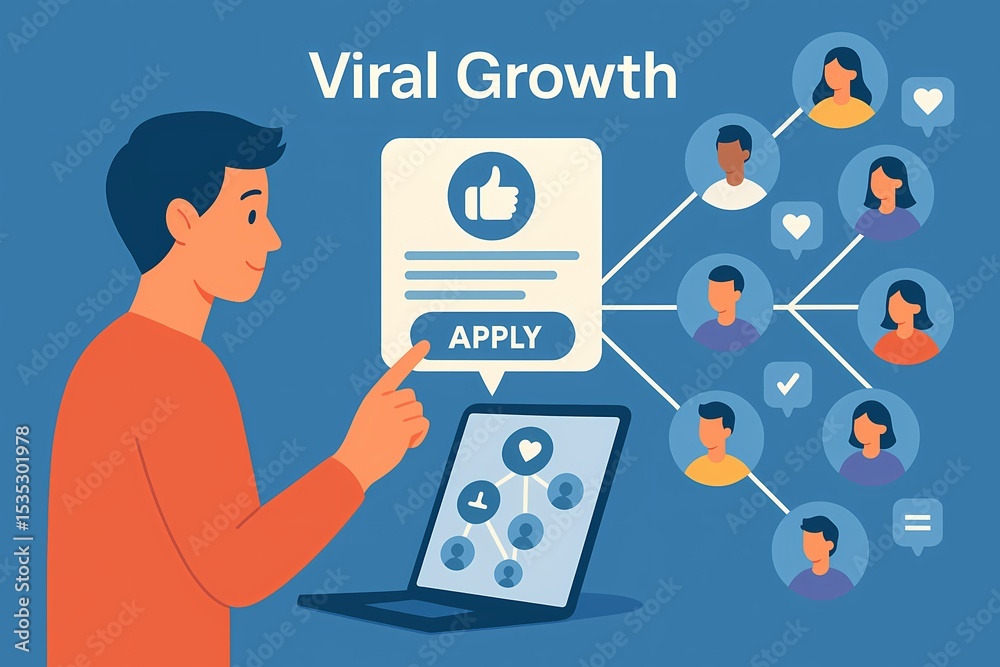 Viral content chain reaction from one social media post, AI generated Viral content chain reaction from one social media post, AI generated