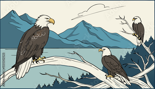 eagle in the sky
