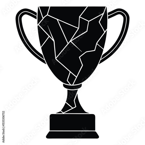 Shattered Dreams A Broken Trophy Illustration