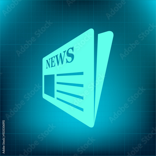 Vector icon on a blue background with a gradient