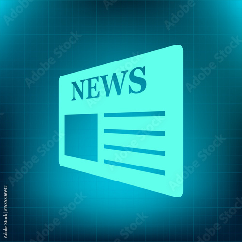 Vector icon on a blue background with a gradient