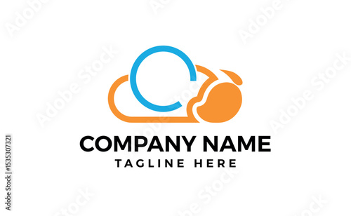 Cloud mango logo icon vector template