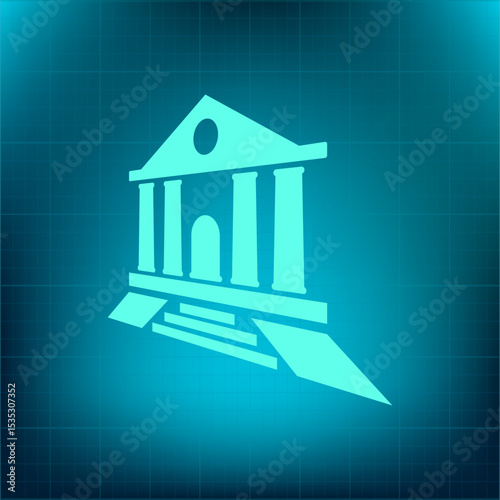 Vector icon on a blue background with a gradient