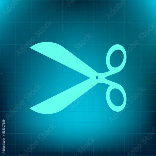 Vector icon on a blue background with a gradient