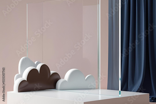 interior of a bedroom with a window