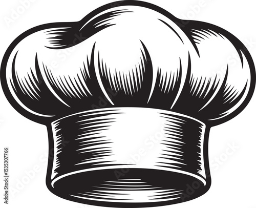 chef hat vintage illustration symbolizing culinary arts cooking expertise and kitchen profession
