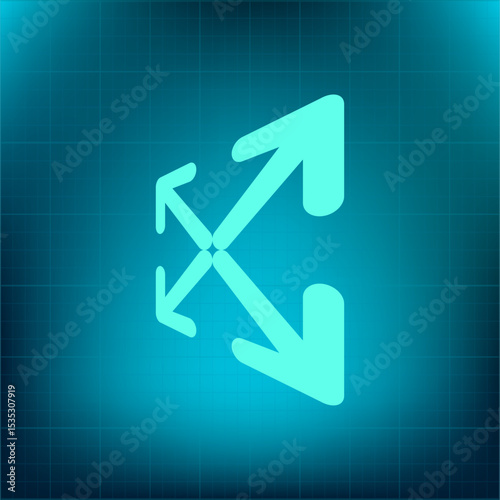 Vector icon on a blue background with a gradient