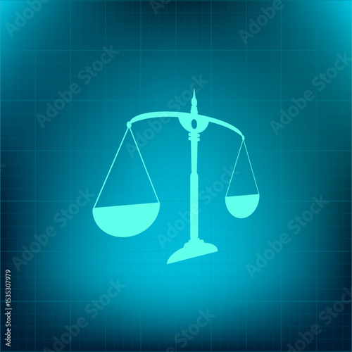 Vector icon on a blue background with a gradient