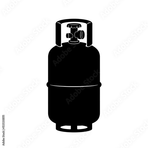 Gas cylinder tanks in various colors and contents, LPG propane butane bottle containers, hydrogen and oxygen gas cylinder fuel