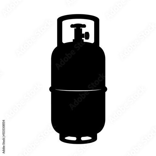 Gas cylinder tanks in various colors and contents, LPG propane butane bottle containers, hydrogen and oxygen gas cylinder fuel