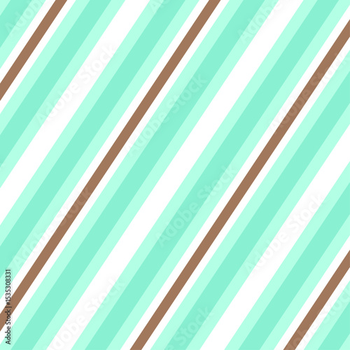 正方形の背景　複数のストライプ　チョコミント