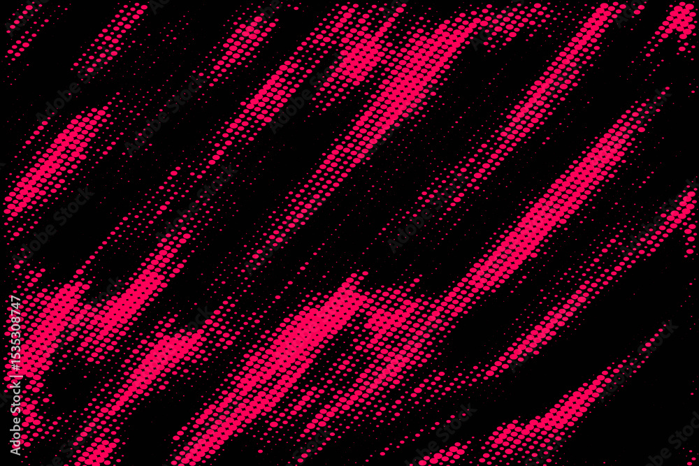 Fototapeta premium Pink, black gradient color halftone background pop art design. Comic book superhero dotted halftone texture.vector.