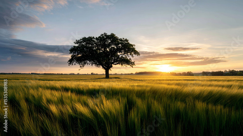 A beautiful, sun-drenched spring summer meadow. Natural colorful panoramic landscape with many wild flowers of daisies against blue sky. A frame with soft selective focus.