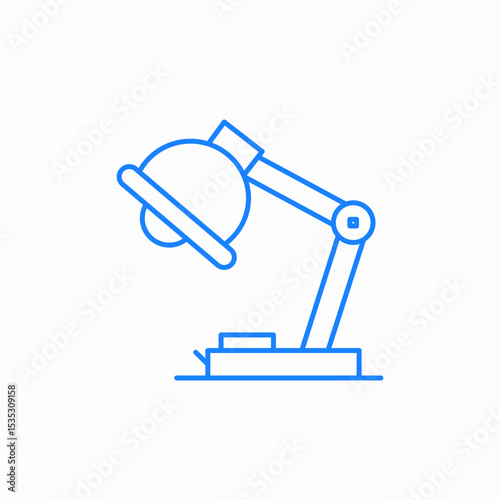 adjustable desk lamp icon sign vector