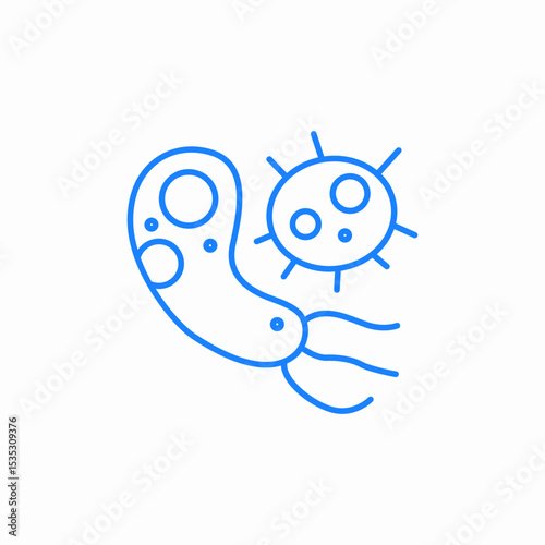 bacteria virus icon sign vector