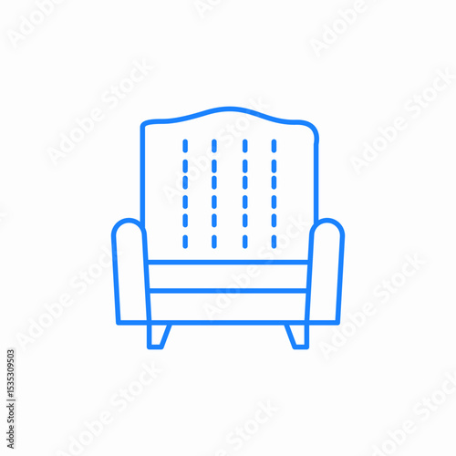 armchair furniture icon icon sign vector