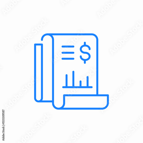 bill check icon sign vector