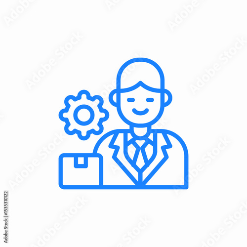 business management service icon sign vector