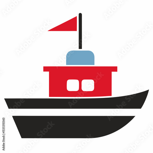 boat icon on white background  .svg