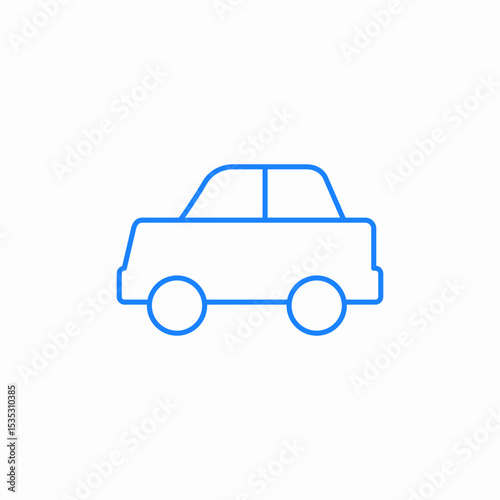 car front view icon sign vector