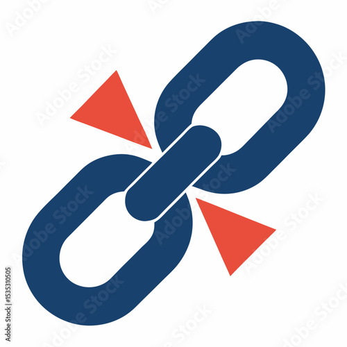 broken link icon on white background  .svg