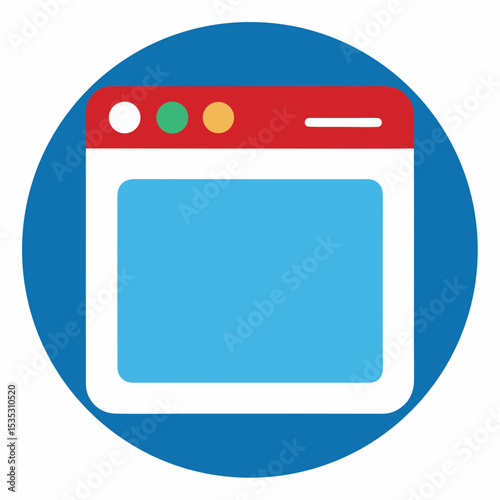 browser window icon on white background  .svg