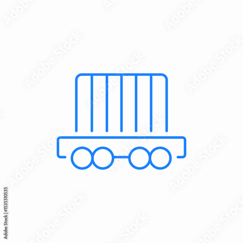 cargo train icon sign vector