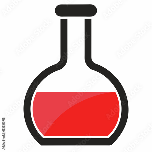 chemistry bottle icon on white background  .svg
