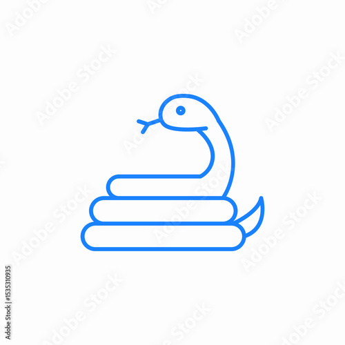 coiled snake icon sign vector