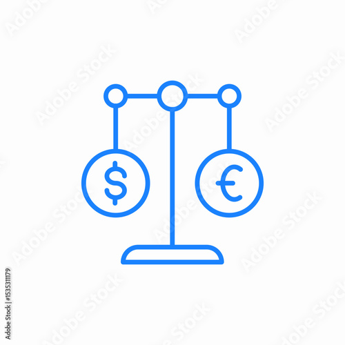 currency exchange balance icon sign vector