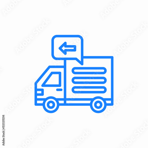 delivery truck sending icon sign vector